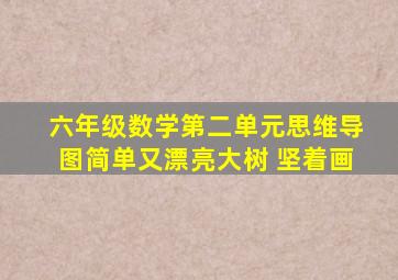 六年级数学第二单元思维导图简单又漂亮大树 坚着画